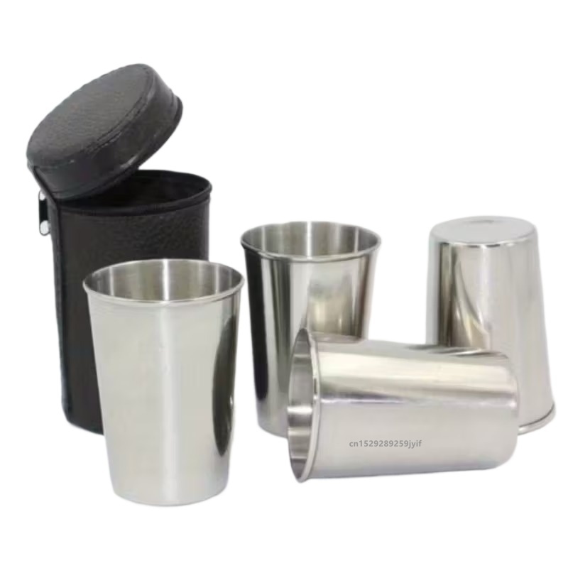 Beer Flight Set - Ensemble de 4 mini tasses portables