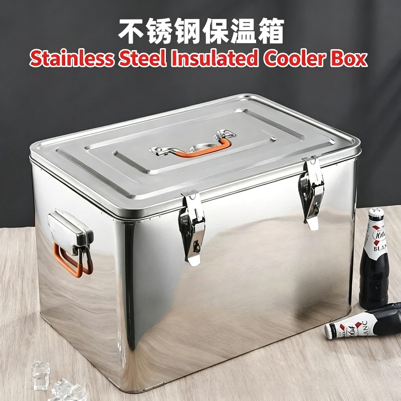 Wine Beer Delivery - Glacière isotherme en acier inoxydable 65L,