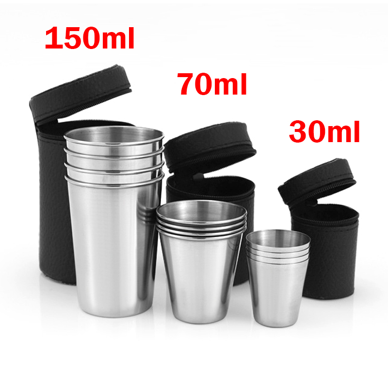 Beer Flight Set - Tasse d'eau d'extérieur en acier inoxydable,