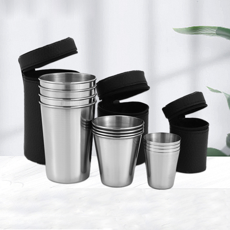 Beer Flight Set - Tasses de voyage pratiques en acier